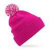 Winter hat - mod. B450:Fuchsia, 100% acrylic, Off-white, One Size